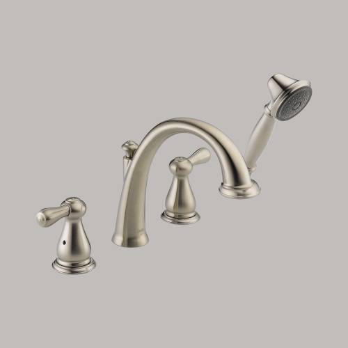 DELTA LELAND ROMAN TUB WITH HAND SHOWER TRIM STAINLESS STEEL - Click Image to Close