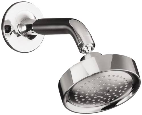 PURIST SINGLE-FUNCTION SHOWER HEAD, ARM AND FLANGE, POLISHED CHR
