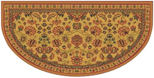 RUG, ORIENTAL HARMONY GOLD 47X23 - Click Image to Close