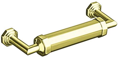 PINSTRIPE DRAWER PULL, VIBRANT FRENCH GOLD - Click Image to Close