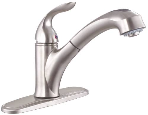 KITCHEN PULL OUT FAUCET PVD BRUSHED NICKEL - Click Image to Close