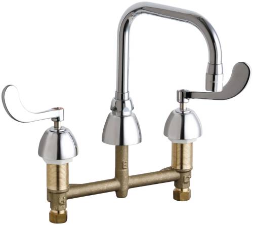 CONCEALED HOT AND COLD WATER SINK FAUCET 6-1/4 IN. SWING SPOUT W