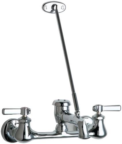 HOT AND COLD WATER SINK FAUCET 5-3/4 IN. SPOUT WITH TWO LEVER HA - Click Image to Close