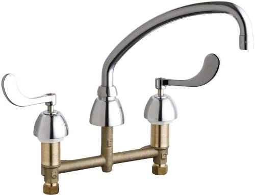 CONCEALED HOT AND COLD WATER SINK FAUCET 9-1/2 IN. FAUCET WITH T