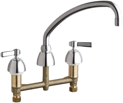 CONCEALED HOT AND COLD WATER SINK FAUCET 9-1/2 IN. SWING SPOUT W - Click Image to Close