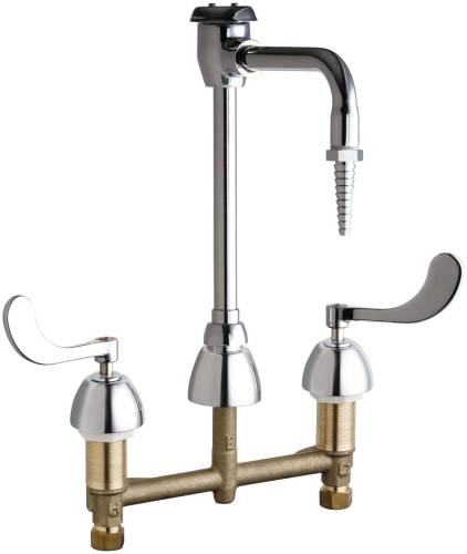 CONCEALED HOT AND COLD WATER SINK FAUCET 7-1/8 IN. GOOSENECK SPO - Click Image to Close