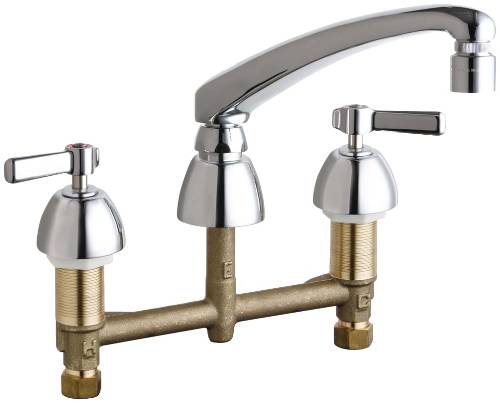 CONCEALED HOT AND COLD WATER SINK FAUCET 8 IN. SWING SPOUT WITH - Click Image to Close