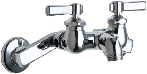 HOT AND COLD WATER SINK FAUCET WITH TWO LEVER HANDLES