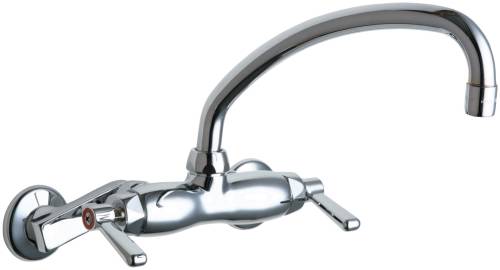 HOT AND COLD WATER SINK FAUCET 9-1/2 IN. SWING SPOUT WITH TWO LE