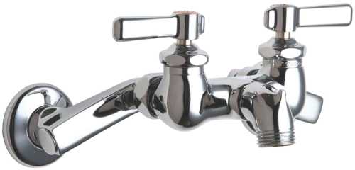 HOT AND COLD WATER SINK FAUCET WITH TWO LEVER HANDLES - Click Image to Close