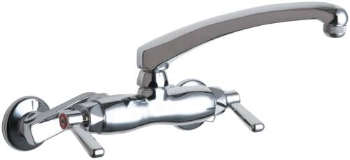 HOT AND COLD WATER SINK FAUCET 8 IN. SWING SPOUT WITH TWO LEVER