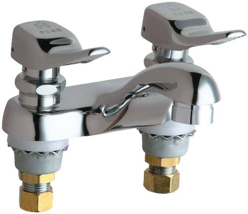 HOT AND COLD WATER METERING SINK FAUCET - Click Image to Close