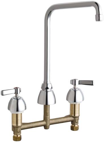 CONCEALED HOT AND COLD WATER SINK FAUCET 8 IN. SWING HIGH ARCH S - Click Image to Close