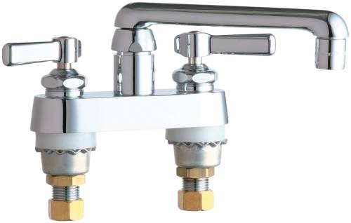 HOT AND COLD WATER SINK FAUCET 6 IN. SWING SPOUT WITH TWO LEVER