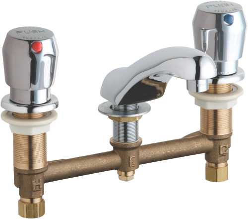 CONCEALED HOT AND COLD WATER METERING SINK FAUCET