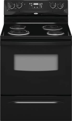 WHIRLPOOL FREE STANDING ELECTRIC HIGH-SPEED COIL RANGE 30 IN. BL