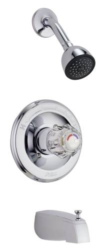 DELTA CLASSIC TRACT PACK TUB & SHOWER TRIM KIT CHROME CLEAR KNOB - Click Image to Close
