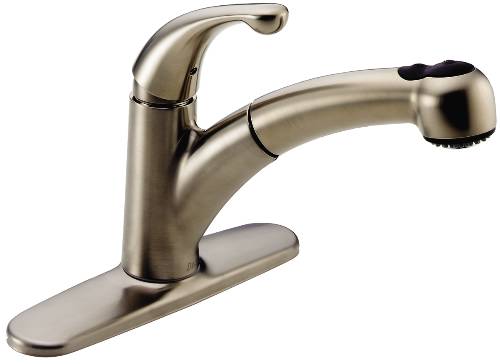 DELTA PALO KITCHEN FAUCET WITH PULL OUT STAINLESS STEEL - Click Image to Close