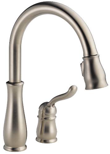 DELTA LELAND KITCHEN FAUCET STAINLESS STEEL - Click Image to Close