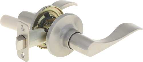 PASSAGE LEVER, SATIN NICKEL - Click Image to Close