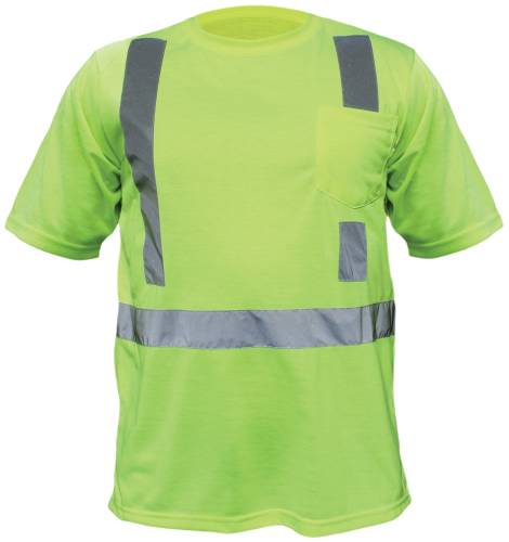 SAFETY TEE SHIRT CLASS 2 YELLOW, LARGE