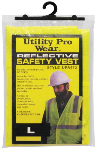 HIGH VISIBILITY MESH SAFETY VEST CLASS 2 YELLOW, MEDIUM