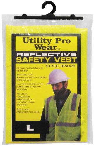 HIGH VISIBILITY MESH SAFETY VEST CLASS 2 YELLOW, XL - Click Image to Close