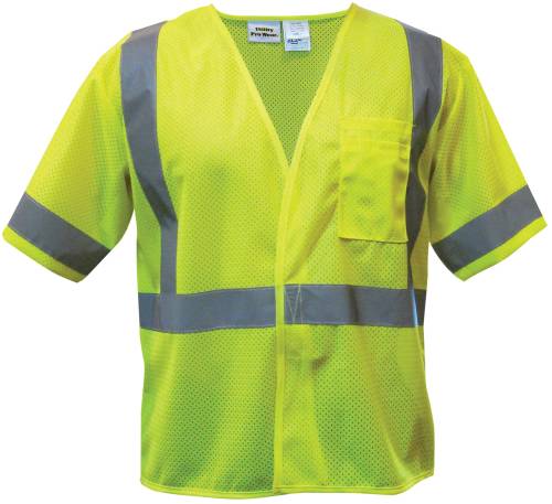 HIGH VISIBILITY MESH SAFETY VEST CLASS 3 YELLOW, 3XL - Click Image to Close