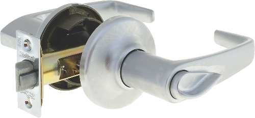 KWIKSET KINGSTON ENTRY LEVER, SATIN CHROME - Click Image to Close