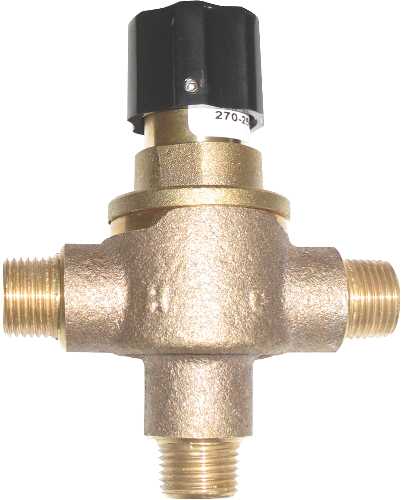EXPOSED POINT OF USE MIXING VALVE 1/2" LEAD FREE - Click Image to Close