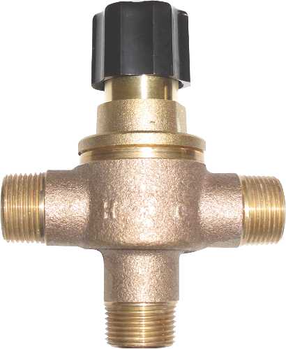 EXPOSED POINT OF USE MIXING VALVE 3/4" LEAD FREE - Click Image to Close