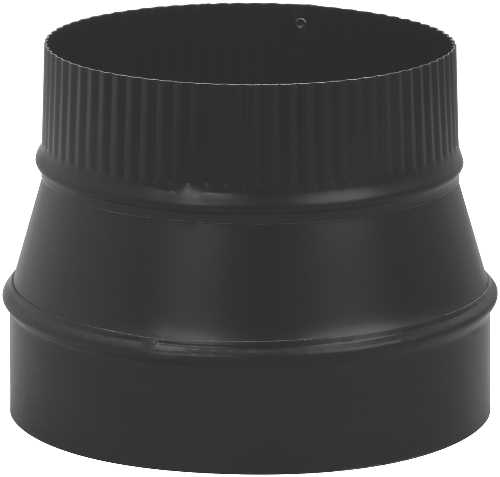 REDUCER (SMALL END CRIMP), 6 IN. X4 IN., BLACK