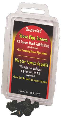 STOVE PIPE SCREWS HEX, 12 PIECE - Click Image to Close