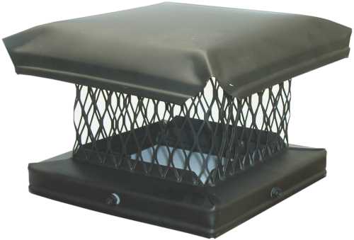CHIMNEY CAP, SNAP-LOCK, 10 IN. X10 IN., BLACK - Click Image to Close