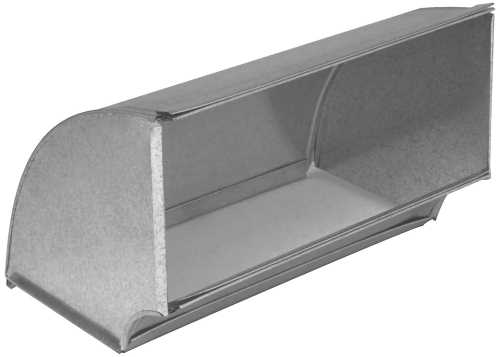FLAT ELBOW, 3-1/4 IN. X 12 IN. 90DEG, GALVANIZED - Click Image to Close