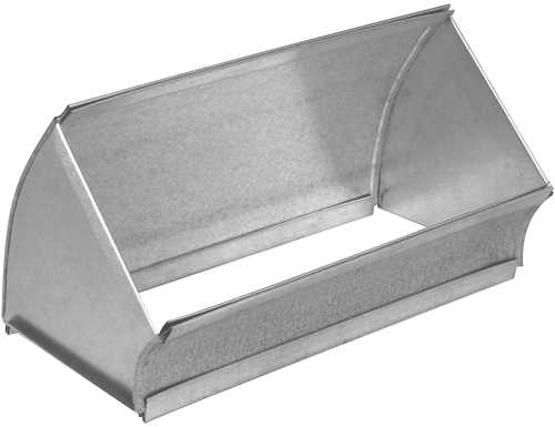 FLAT ELBOW, 3-1/4 IN. X 10 IN. 45DEG, GALVANIZED - Click Image to Close