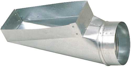 REDUCER (SMALL END CRIMPED) - 8 IN. -6 IN., 24GA, GALVANIZED - Click Image to Close