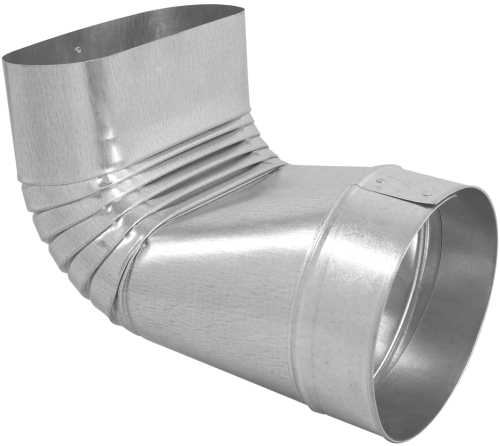 ROUND TO OVAL BOOT, 6 IN. X 6 IN., 90DEG, GALVANIZED - Click Image to Close