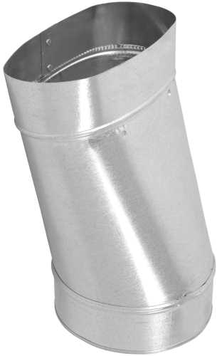 ROUND TO OVAL STRAIGHT BOOT, 6 IN. X 6 IN., GALVANIZED