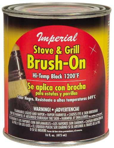 STOVE & GRILLE BRUSH-ON PAINT, 16OZ, BLACK - Click Image to Close