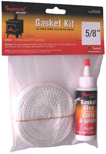 FIBERGLASS GASKET TAPE KIT INCL CEMENT, 5/8 IN. X 1/8 IN., WHITE - Click Image to Close