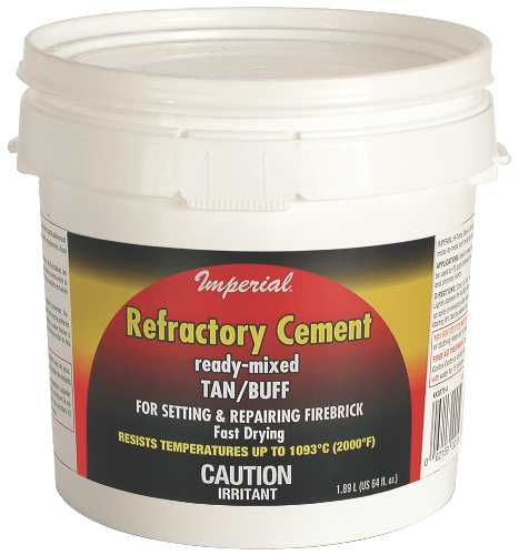 REFRACTORY CEMENT (READY-MIX ), 64OZ, BUFF - Click Image to Close
