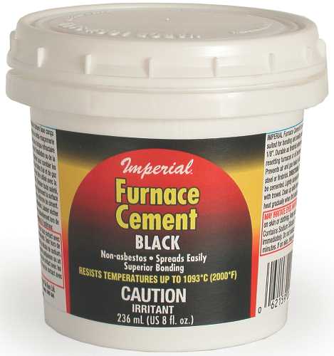 FURNACE CEMENT, 8OZ, BLACK - Click Image to Close