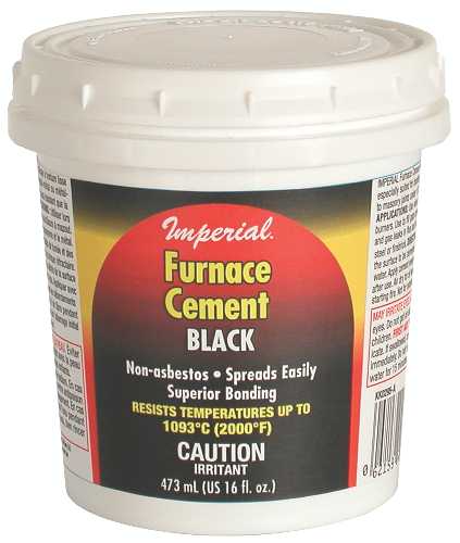 FURNACE CEMENT, 16OZ, BLACK - Click Image to Close
