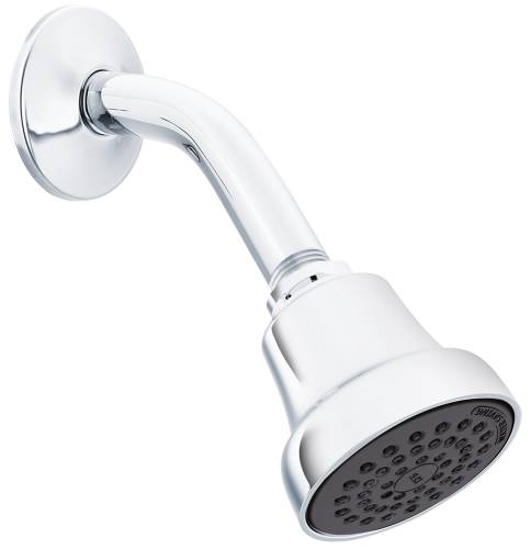 WATER SAVING SHOWER HEAD ARM AND FLANGE CHROME - Click Image to Close