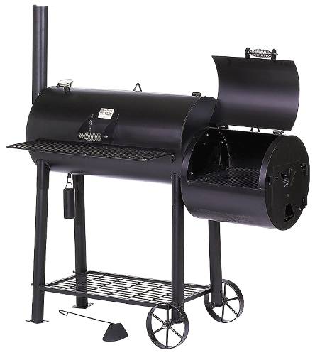 PATIO BARBECUE SMOKER AND GRILL COMBO - Click Image to Close