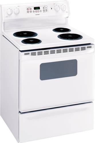 HOTPOINT RANGE ELECTRIC 30 IN. FREE STANDING WHITE - Click Image to Close