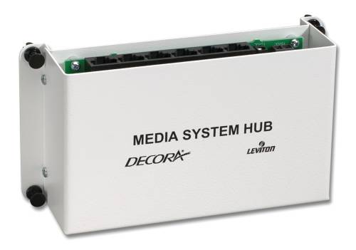 LEVITON DECORA BRAND MEDIA SYSTEM MEDIA HUB WITH POWER SUPPLY F - Click Image to Close