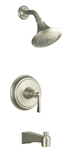 KOHLER ARCHER® BATH AND SHOWER FAUCET TRIM, VIBRANT BRUSHED NICK KOHLER ARCHER® BATH AND SHOWER FAUCET TRIM, VIBRANT BRUSHED NICK