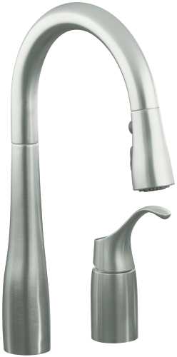 KOHLER SIMPLICE PULL-DOWN SECONDARY SINK FAUCET, VIBRANT STAINL - Click Image to Close